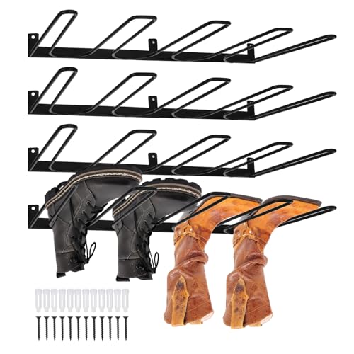 4 Pack Boot Rack Wader Hangers Wall Mount Holds 8 Pairs