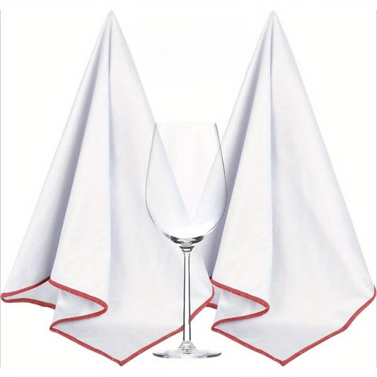 2Pcs Microfiber Glass Cleaning Cloth, Lint Free for Windows, Glasses, Windshields, Mirrors, Stainless Steel, Barware & Crystalware - color: Multicolor
