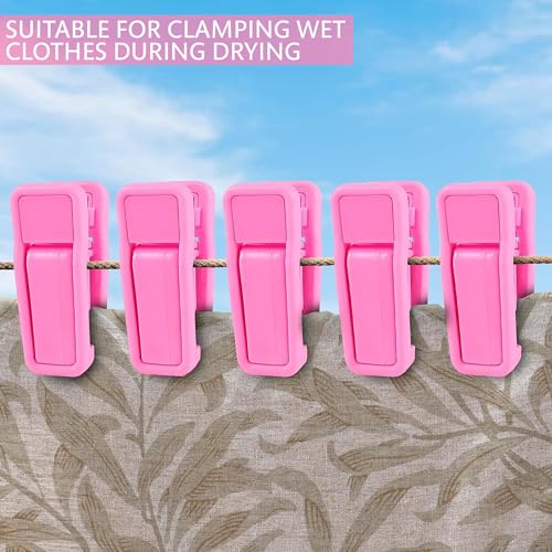 Hanger Clips for Pants, 20 Pcs, Plastic (Pink), for Dry and Wet Clothes - size: 20 Pack