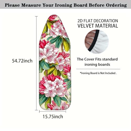 Nuxovilar Red White Floral Ironing Board Cover 15x54 Polyester - color: Cc01168, size: 18×49 inch