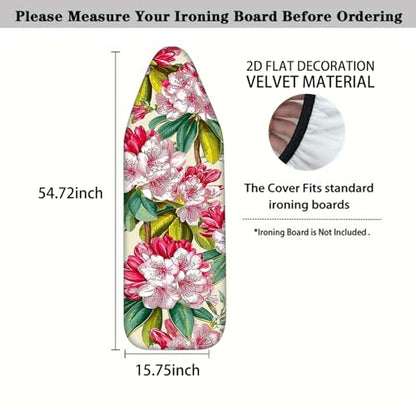 Nuxovilar Red White Floral Ironing Board Cover 15x54 Polyester - color: Cc01168, size: 18×49 inch