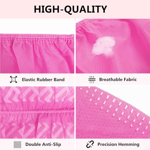 squish 200 Pack Shoe Covers Disposable Non-Slip, Pink Non-Woven Fabric Boot Covers for Indoors Breathable Slip Resistant Durable Boot&Shoes Cover, Protector Covers Fits Virtually Most Shoes - color: Pink