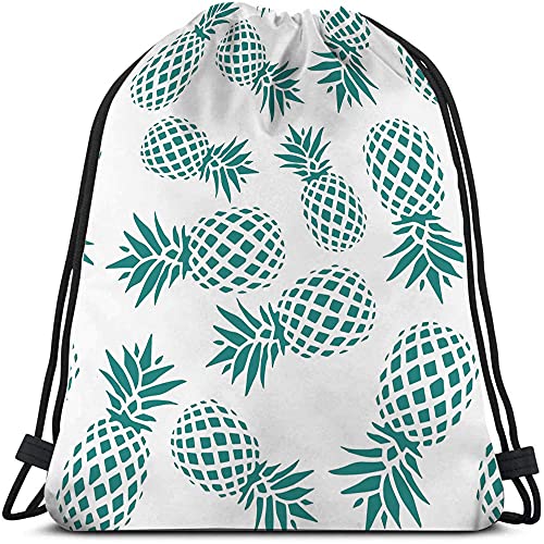 Pineapple Drawstring Bags Backpack Bag Summer Beach Tropical Fruit Fresh Botanical Plant Geometric Style Sport Gym Sack Drawstring Bag String Bag Yoga Bag for Men Women - color: Multi-a160