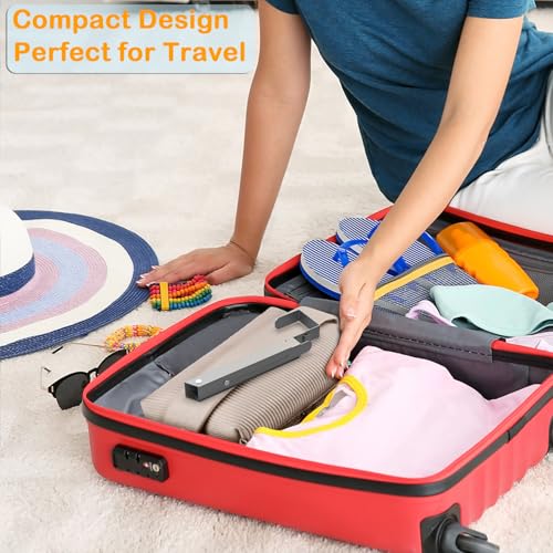 Over The Door Hooks– Foldable Clothes Hanger Hooks, Space-Saving Towel & Coat Rack, Heavy-Duty Carbon Steel Organizer for Bathroom, Bedroom, Laundry, Travel (Fits 1.6 Inch Doors, 1 Pack)