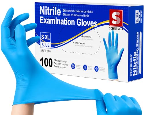 Schneider Medical Exam Glove, Gloves Disposable Latex Free, Powder Free - size: Large