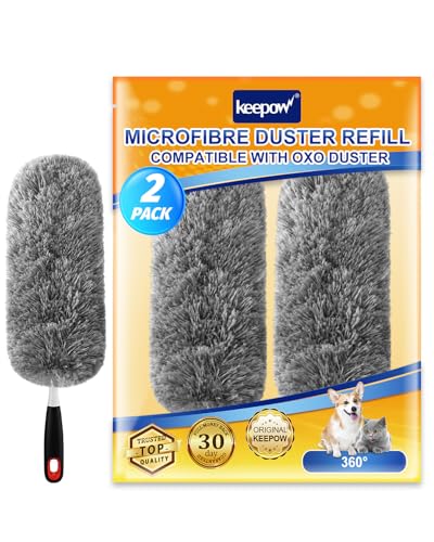 KEEPOW 2 Pcs Upgraded Duster Refills Compatible with OXO Good Grips - color: Grey-2 Pack