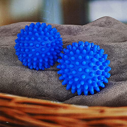 Dryer Balls 4 Pack - Non-Toxic Reusable Dryer Balls (Blue) - color: Blue
