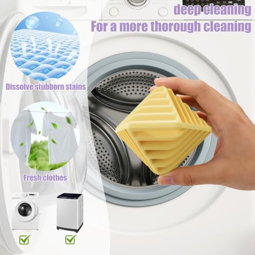 4 Pcs Reusable Laundry Anti Static Balls，Cube Agitator Balls (Yellow) - color: Yellow