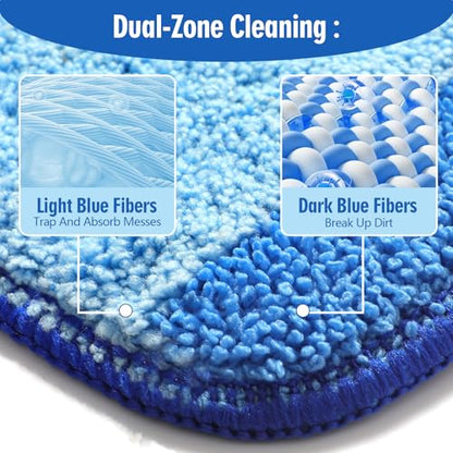 4 Pack Microfiber Cleaning Pads Compatible with Bona Mops, Safe for Hardwood and Hard-Surface Floors, Washable, Reusable - size: 4 Count (Pack of 1)