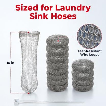 Washing Machine Lint Trap Stainless Steel 50-Pack - style: Pack of 50