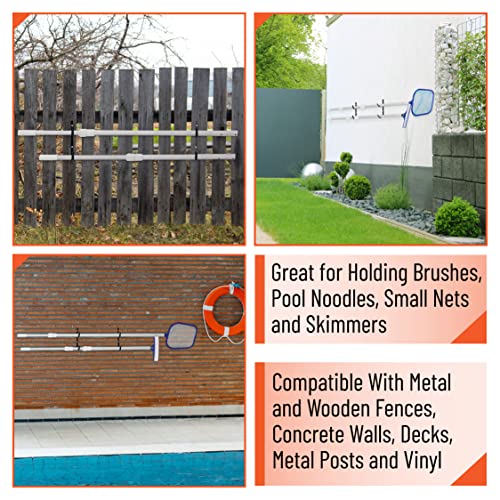 UNCO- Pool Pole Hanger, 2 Pack, Pool Equipment Hooks - color: Black, size: 2 Pack