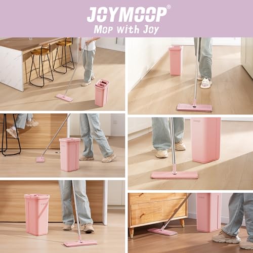 JOYMOOP 13" Microfiber Flat Mop Head Replacement for Floor Mop, Pink, 1 Pack - color: Pink