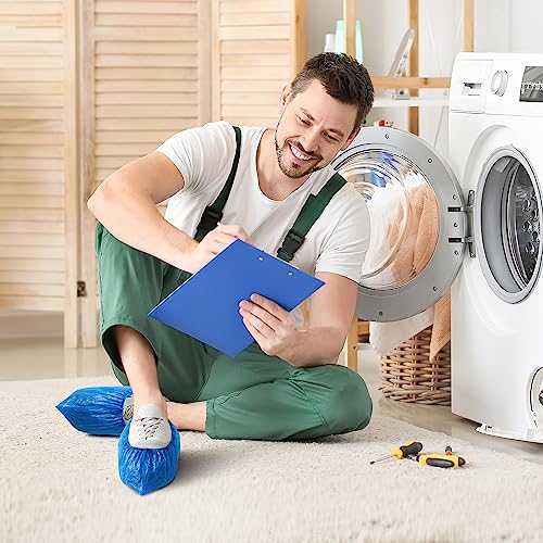 HUADYMEET Disposable Shoe Covers 500 Pairs, Non Slip Waterproof, Blue,Large - color: Blue, size: 1000Pack