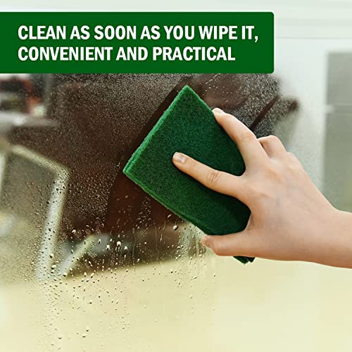 YoleShy 20 PCS Scouring Pad, Dish Scrubber Scouring Pads, 4.5 x 6 inch Green Reusable Household Scrub Pads for Dishes, Kitchen Scrubbers & Metal Grills - color: 20 Pcs