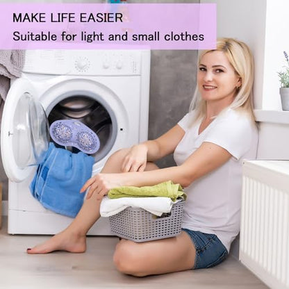 2 Pcs Lingerie Wash Bags, Silicone Delicates Bags for Washing Machine Bra Bag for Laundry Laundry Wash Bag for A-Cup to D-cup, Maternity, Sports, Sexy Bras (Pink+Purple)