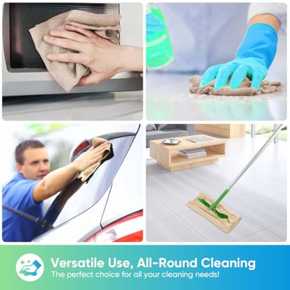 HOMEXCEL Microfiber Cleaning Cloth 100PK, Towels for Cars, Shop Rags, Brown - color: Brown