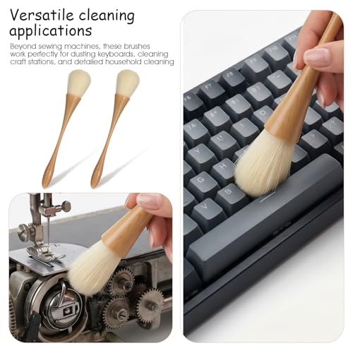 2-Pack Sewing Machine Cleaning Kit, Duster Brush, Dust Cleaning Brush for Keyboard, Quilting and Craft Tool