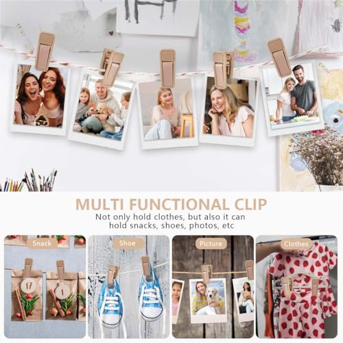 KISEER 40 Pcs Plastic Baby Hanger Clips Slim-line Finger Clips Set for Clothes Hanger Velvet Hanger (Skin) - color: Skin, size: 40 Pcs