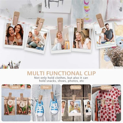 KISEER 40 Pcs Plastic Baby Hanger Clips Slim-line Finger Clips Set for Clothes Hanger Velvet Hanger (Skin) - color: Skin, size: 40 Pcs