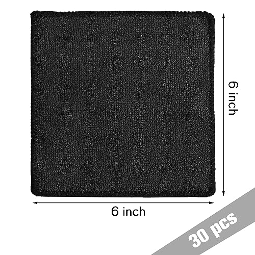 Tanlade 30 Pcs Dry Erase Cloth,6 X 6 Inch,Black - color: Black, size: 6 x 6 Inch