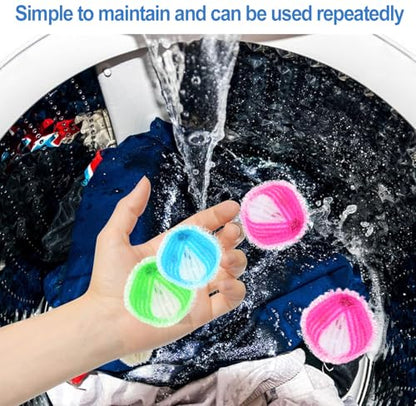 12 Pet Hair Remover Balls for Laundry: Reusable Washing Machine & Dryer Fur Catcher for Dog and Cat Hair on Clothes and Bedding