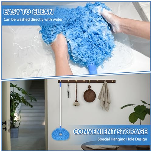 FONUNO Ceiling Fan Cleaner Duster High Ceiling Extended Fan Blade Cleaner - color: Blue