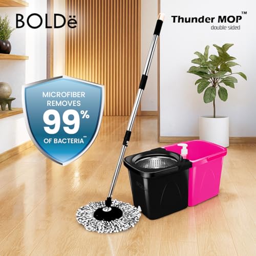 Thunder Mop Spin System Double-Sided, Black/Grey - color: Black/Grey