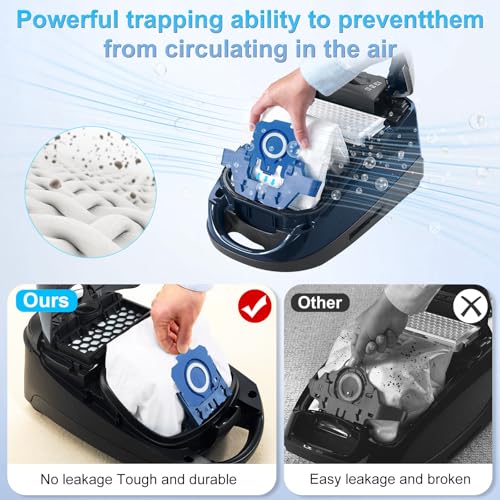 12 Pack 3D Airclean GN Vacuum Cleaner Bags for Miele Classic C1 Complete C1