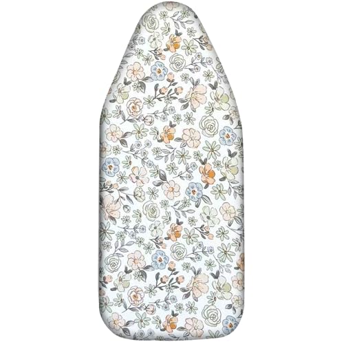 Small Ironing Board Cover Scorch Resistant, Table top Ironing Cover with Padding Heat Reflective Heavy Duty Pad (Colored Flowers, 12.5"x32") - color: Colored Flowers
