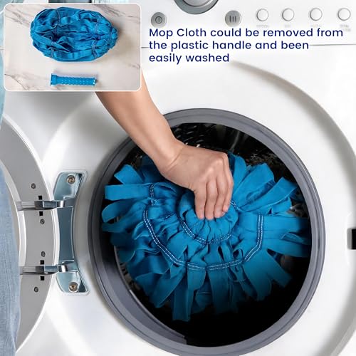 EaseYourDay Self-Wringing Twist Mop, Microfiber Floor Mop with 2 Heads
