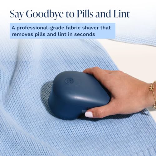 Nori Trim Fabric Shaver - Lint Remover for Clothes & Furniture - Navy - color: Navy