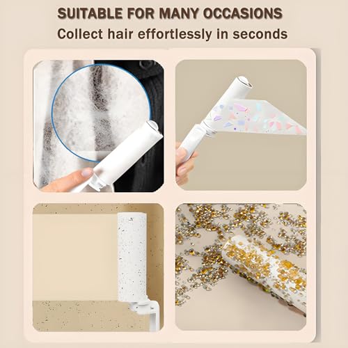 Mini Travel Lint Roller with 300 Sticky Sheets, Compact Portable Pet Hair Remover with Cover for Clothes, Travel, Small Foldable Lint Roller for Purse Car Bag Essentials (Black and Blue) - color: Black and Blue