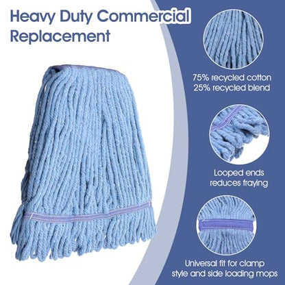 COMNICO 4 Pcs Heavy Duty Commercial Replace Mop Head