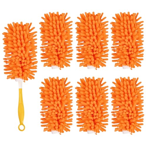 Reusable Duster Refill Compatible with Swiffer Hand Duster, 360 - color: 6 Pack (Orange)