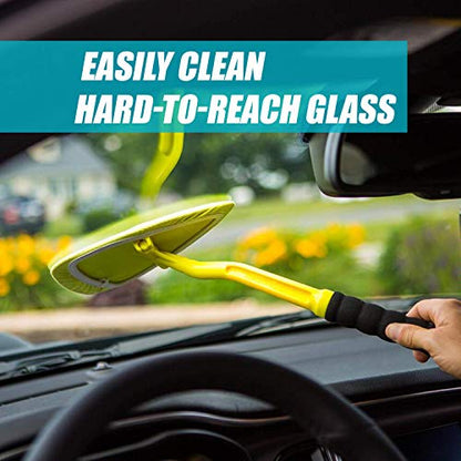 Invisible Glass 95161 Reach and Clean Tool (1-Piece) - Window Wand Glass Cleaning Tool for Windshields, Cleaner for Auto Glass, Hard-to-Reach Places