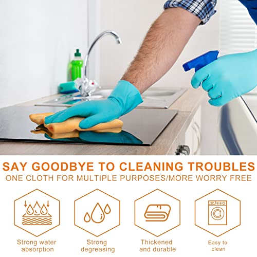 Nuenen Car Microfiber Clean Cloths, Yellow, 16 x 16 Inch, 60 Pcs - color: Yellow, size: 16 x 16 inches