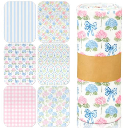 36 Pack Reusable Kitchen Cloths Cotton Towels, Pastel Hydrangea - style: Pastel Hydrangea