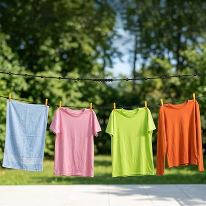 Ymapinc Travel Clothes Line, 9.8Ft 12 Beads Portable Clothesline, Non-Slip Laundry Line, Outdoor Camping Gear for Hotel Room Cruise Ship Backpacking Essentials