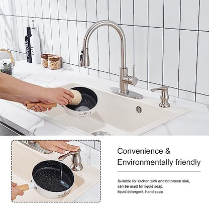 GAGALIFE Kitchen Sink Soap Dispenser Brushed Nickel, G0086BN-G - color: Brushed Nickel, size: with Hose