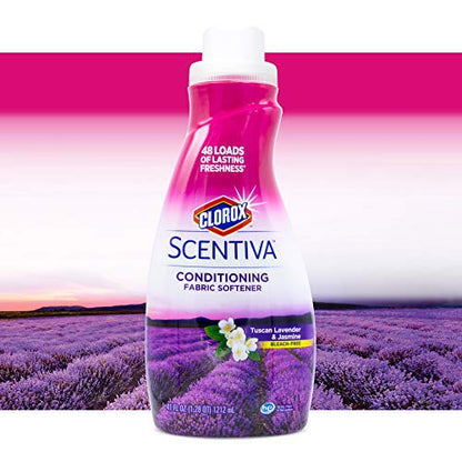 Clorox Scentiva Liquid Fabric Softener, Tuscan Lavender & Jasmine, 41 Fl Oz - size: 41 Fl Oz (Pack of 1)