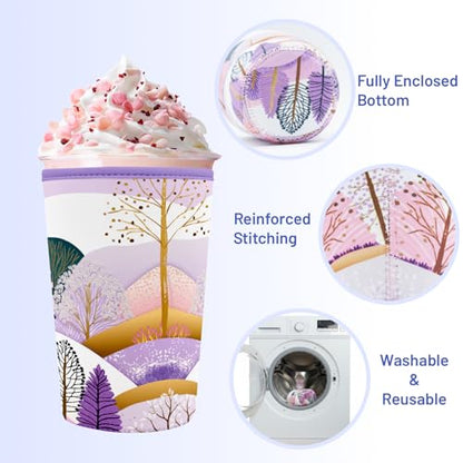 Iced Coffee Sleeve Reusable Neoprene Cup Sleeves, Boho - color: Bohemia