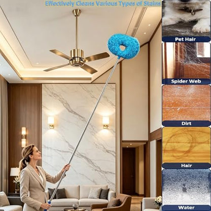 Ceiling Fan Cleaner Duster 64.15" Adjustable Washable Reusable Microfiber