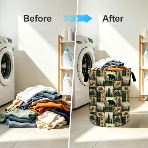 Animals Laundry Basket Foldable Oxford Laundry Hamper With Handle For Room Bathroom Bedroom - color: Animals