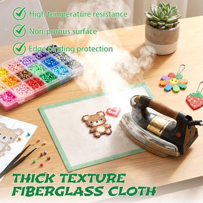 6PCS, 6x8'' Thick Texture Ironing Paper for Fuse Beads Protective