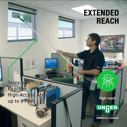 Unger SpeedClean Starter Kit, 6-ft. Pole, 4 Microfiber Pads, WNK01