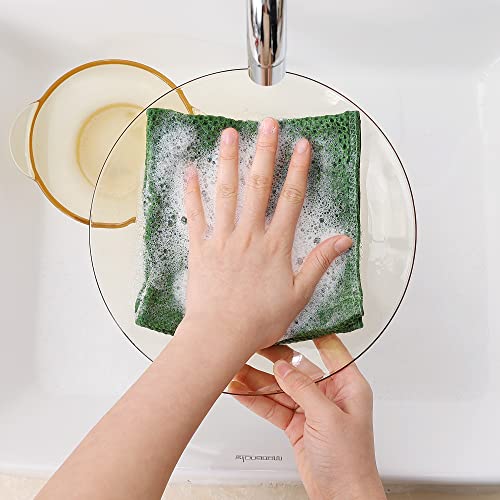 Homaxy 100% Cotton Waffle Weave Kitchen Dish Cloths 8-Pack, Grass Green - color: Grass Green, size: 12 X 12 - 8 Pack