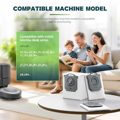 24 Pack Vacuum Bags Replacement for iRobot Roomba Vacuum Bags i7, i7+, i3, i3+, i1+, i4, i4+, i6, i6+,j6,j7,j7+,i8,i8+,s9,s9+,104 105 405 504 505 507 Clean Base Automatic Dirt Disposal Bags