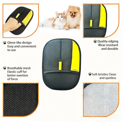 Electrostatic Pet Hair Removal Gloves - color: 2pcs-Black
