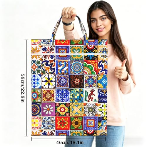 Bohemian Chic Floral Travel Laundry Bag Washable Dirty Clothes Bag for Gym - color: Bohemian Chic Floral