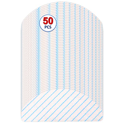 (50 Pieces) N10 Disposal Mop Pads for ECOVACS DEEBOT OZMO N10/ N10 Plus/ T8/ T8+/ T8 AIVI/ T9/ T9 MAX Vacuum Cleaner Wipes, Wiping Pads, One Time Use Mopping Cleaning Cloths - color: Disposal pads(50 Pieces)